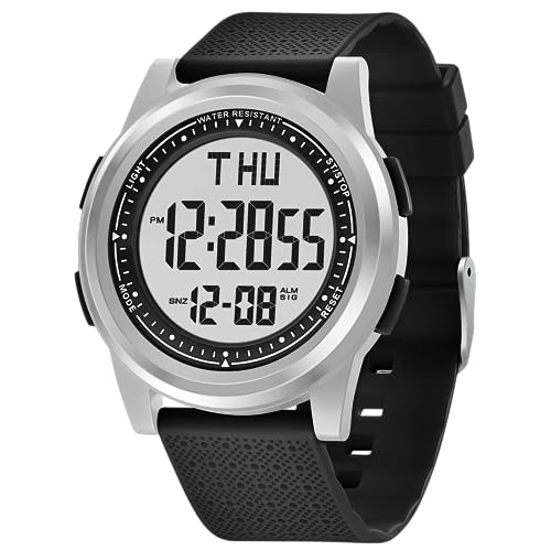 NN BEN NEVIS Watch for Men, Digital Watch with Stopwatch/Countdown/Alarm/Dual Time/Calender, Ultra-Thin Minimalist Fashion Simple Men's Wrist Watch, Gifts for Mens Womens