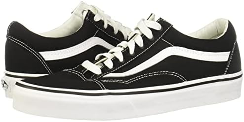 Vans Unisex Old Skool Classic Skate Shoes, (Canvas) Black/True White, 10 Women/8.5 Men | Image 6