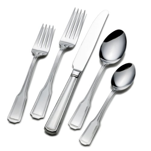 Towle 4012264 Hampstead 5-Piece Stainless Steel Flatware Set, Service for 1