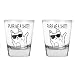 CBTwear - Purr Me a Shot - Funny Cat Gifts, Cat Shot Glass, Funny Middle Finger Cat Humor - 1.75 OZ Shot Glass (2)