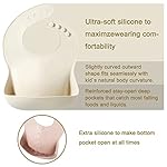 PandaEar Silicone Bibs for Babies Toddlers Girls| Adjustable Waterproof BPA Free Soft Durable Bibs for eating with Large Pocket Food Catcher - Image 4
