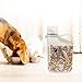 Ctomche Katzenfutter Aufbewahrung lluftdichter Futtertonne Vorratsbehälter für Katzen mit Messbecher und Ausgießer,Tragbarer Griff,BPA-freier Kunststoff, transparent, 2.8L