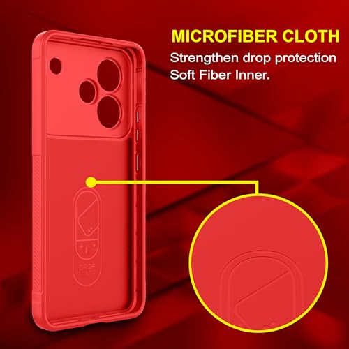 Image of Zapcase Back Case Cover for Realme P4 5G | Compatible for Realme P4 5G Back Cover | Liquid Silicon Magic Case with Camera Protection | Red