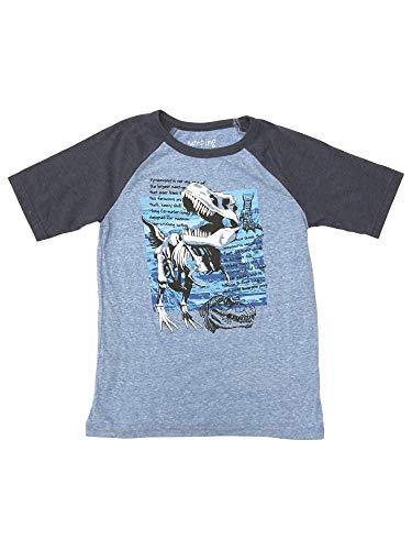 Jumping Beans Boys 2-Tone Blue Short Sleeve Dinosaur T-Rex Tee Shirt T-Shirt