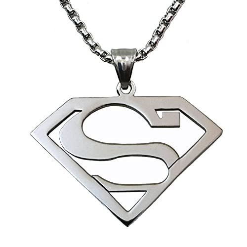 Image of Tapp Collections Stainless Steel Superhero Pendant Necklace