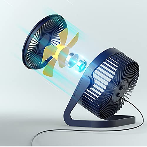 Micky Lee Usb Desk Fan Small Personal Desktop Table Fan With Strong Wind Quiet Operation Portable Mini Fan For Office Bedroom (Teal) #TOP7