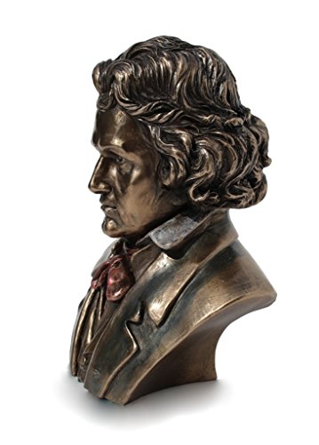 Estatua de Ludwig Van Beethoven 16.5 cm Bronce miniatura 2