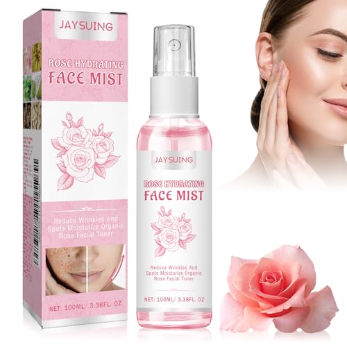 Agua de Rosas 100 ml Tónico Facial de Rosas Extractos de Plantas Naturales Agua de Rosas Hidratante y Nutritiva Regalo para cumpleaños y San Valentín