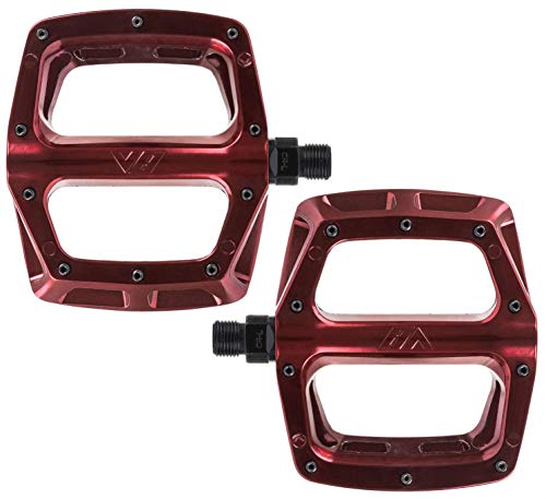 Dmr Pedales MTB V8 V2 – rojo oscuro/plano, bicicleta de montaña, bicicleta, ciclismo, equitación, andar, plataforma ancha, agarre adhesivo, pin cuesta abajo, freeride Trail Dirt Jump Pedal accesorios
