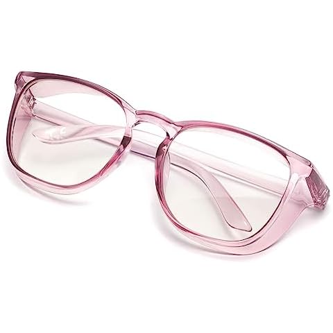 Soarea Anti Fog Safety Glasses for Women Men Nurse Cute Safety Goggles Blue Light Blocking with Shields Z87.1 Approved,Tortoiseshell Cover