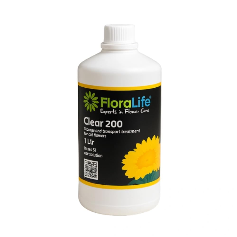 Oasis FloraLife Clear 200, Solution To Keep Cut Flowers Fresh During Storage & Transport (H-200) 1ltr 1 Bottle-image-42