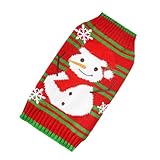 Vêtement Festif Polyvalent: Ce pull de Noël pour petit chien sert de idée cadeau ravissante pour animal de compagnie, arrivant dans un emballage prêt à offrir qui améliore l'expérience de déballage. Il est adapté pour les occasions festives et le port quotidien, procurant chaleur et élégance à votre chien bien-aimé. Sa conception polyvalente en fait un vêtement festif indispensable, facile à assortir avec d'autres accessoires, et garantissant que votre animal se sente spécial et confortable tout