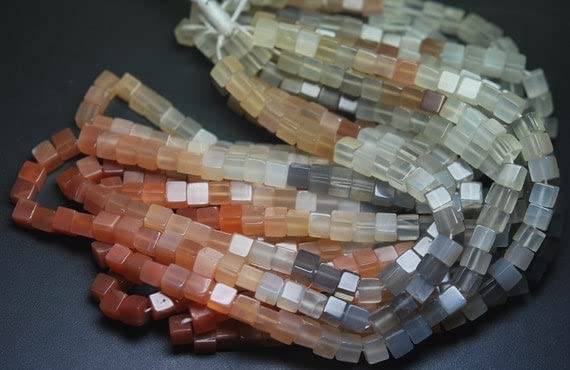 Multi moonstone briolette fil de perles 5-6mm pour atelier de bijoux bohème