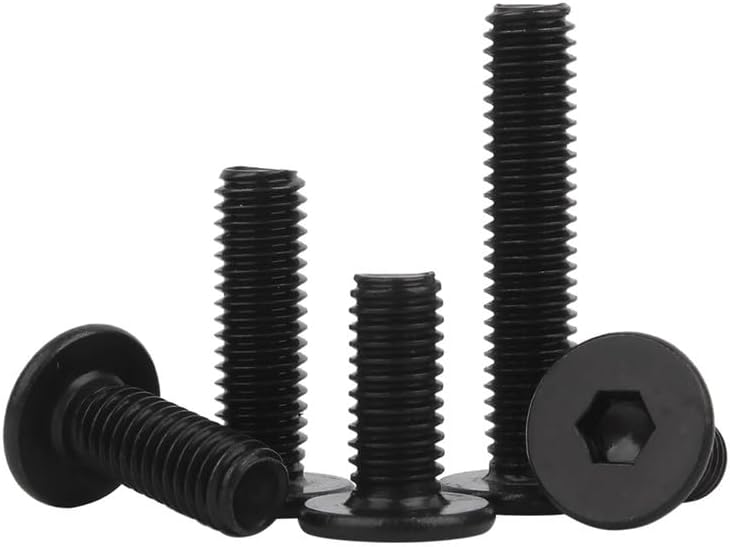 Stainless Steel 304 Internal Hex Flat Head Bolts Extra Thin Low Profile Hexagon Socket Computer Machine Screws M2.5 x 6mm 100 Pcs
