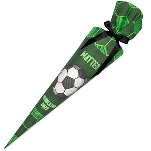 Dein Lieblingsteil Schultüte Fußballchampion Wunschname Stoff-Zuckertüte für Jungs 70 cm/ 85 cm