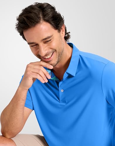 Image of Obla Mens Golf Shirt Short Sleeve Dry Fit Moisture Wicking Performance Athletic Casual Work Collared Polo Shirts for Men