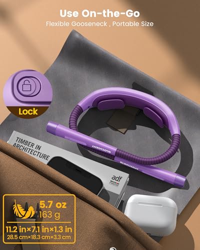 Image of Glocusent Neck Light with Timer, 100 Hours Book Light for Bedtime Reading