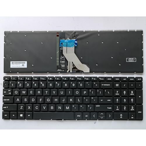 HP Pavilion 15-DA 15-DR 250 255 G-7 TPN-C136 C135 C133 W142 Q229 Q210用USノートパソコンキーボード(Black US backlit)