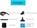 BLACK+DECKER Shop Vacuum Cleaner Small Shop Vacuum Cleaner with Accessories, 1 Gallon, 1.5 Hp Peak, Mini Wall Vacuum Cleaner for Garage, Home and Pets, 60 Cfm (B