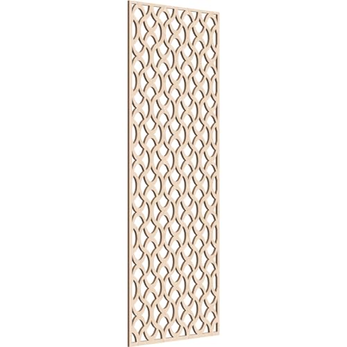 Image of Resort Decorative Pierced Fretwork Wood Wall Panels, 19 3 /8 inchW x 49 3 /8 inchH x 1 /4 inchT, Red Oak