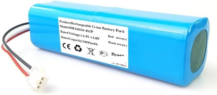 14.4V 6800mAh Li-ion Battery, Compatible for Arnagar S8 Pro, Compatible for Honiture Q6 Pro Robot Vacuum Cleaner