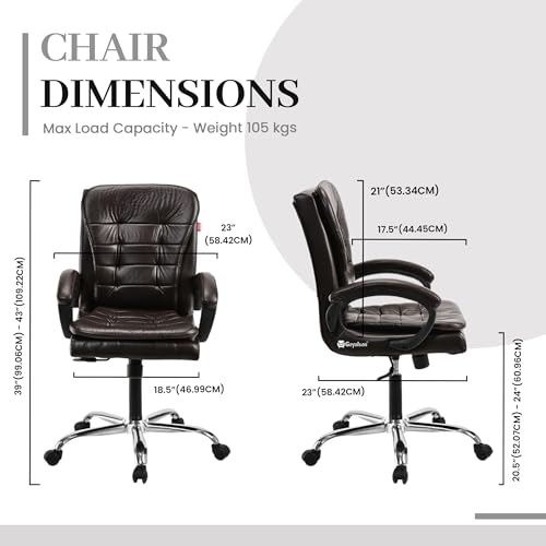 Image of GOYALSON Mesh Back Revolving Chair for Office Home Swivel Desk Chair with Comfortable Seating & Wheels (1, Coffee, Standard)