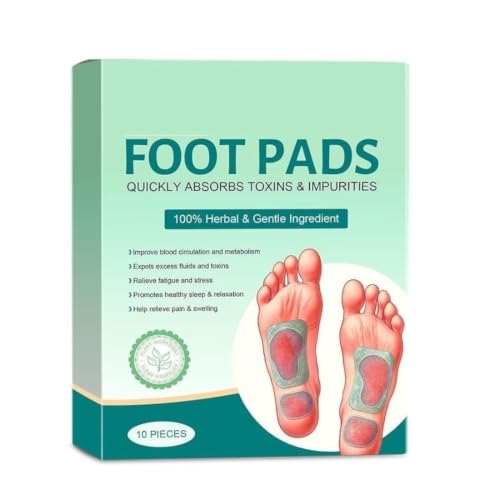 Henatirth Herbal Detox Foot Pads Overnight Foot Patches - Natural Foot Plasters for Relaxation, Deep Sleep Support, Foot Comfort & Daily Wellness Care for Men and Women (Patches - Pack of 10)