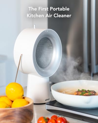 AirHood Wired Range Hood | Portable Kitchen Exhaust Fan with 2 Activated Charcoal Air Filter & Stainless-steel Oil Filter | Easy to Clean - Ideal for Indoor Cooktop Use (Ivory White)