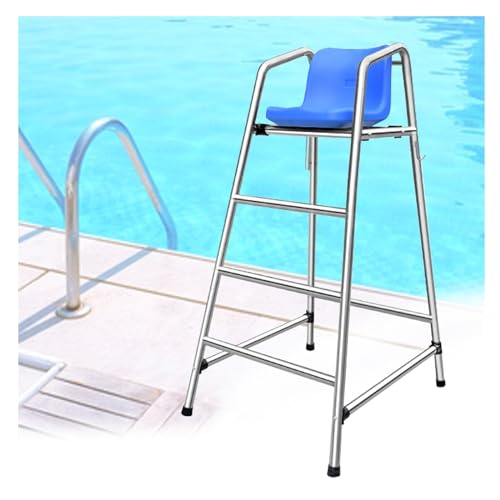 Silla salvavidas para parque acuático, escalera de seguridad de lujo con gancho y agujero para parasol, acero inoxidable 304 para salvar vidas