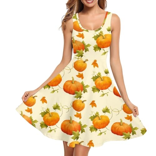 Image of TOADDITDO Womens Summer Sleeveless Tank Dress with 2 Side Pockets XS-4XL Plus Size