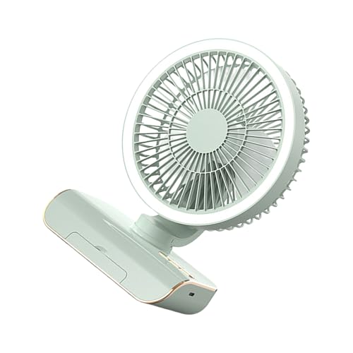 Ventilador silencioso y potente con 5 velocidades ajustables, textura ABS, ventilador de montaje en pared, adecuado para dormitorio, oficina y escuela, escritorio USB de bajo consumo para carga de