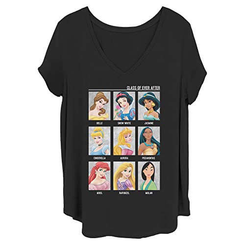 T-shirt Disney Princesses noir idéal pour look décontracté festival