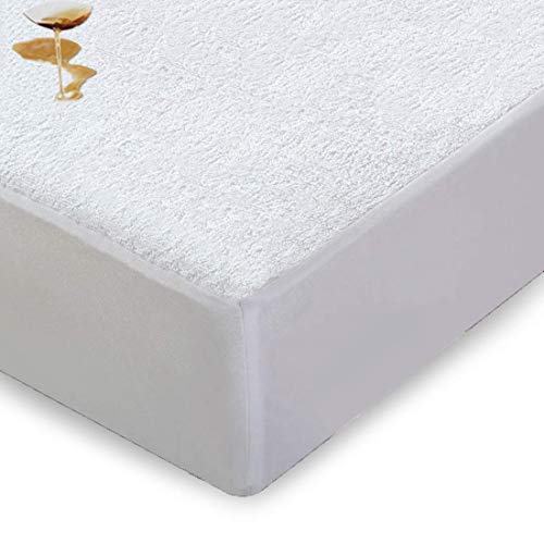 Comfortnights Terry Towelling Waterproof Mattress Protector - Super King Size - 180 x 200 cms