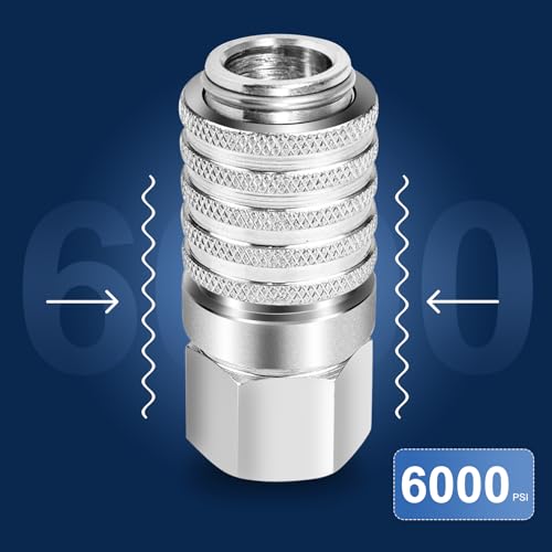 Image of PD242 Series Steel Test Port and Diagnostic Equipment Quick Coupler with Female Pipe Thread, 1 /8 inch Body Size, 1 /4 inch-18 NPTF Thread Size, 2.12 inch Length