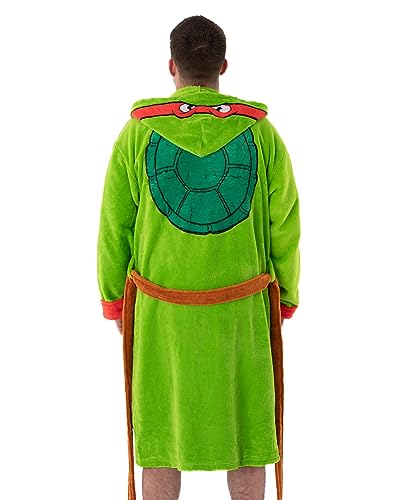 Teenage Mutant Ninja Turtles Mens Hooded Bathrobe | Adults Superhero Green Dressing Gown | Comic Book Fleece Loungewear2