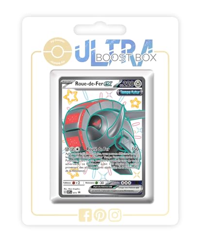 Roue-de-Fer ex SV073 Full Art Chromatique Temps Futur - Myboost X Écarlate et Violet 4.5 - Destinées de Paldea Coffret de 10 Cartes Pokémon Françaises
