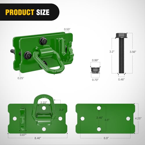 Image of Nilight Tractor Bucket Grab Hook with Tie-Down Ring & Back Plate