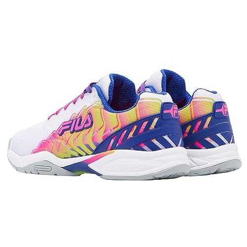 Fila Volley Zone Pickleball Shoes Women (Wht/Kopk/Mblu)4