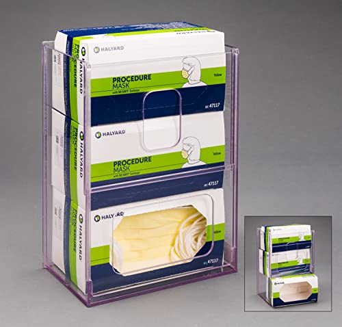 Visual Management MASK Box Holder-3 Box (Break Resistant PETG) (Wall Mount)