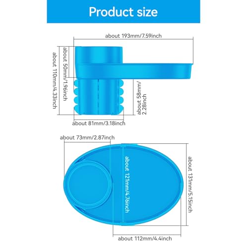 Image of Keenso Car Seat Snack Tray,Portable Travel Rotating Cup Holder Plate for Car Seats, Booster,Stroller (#13)