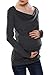 Arshiner Women's Cowl Neck Long Sleeve Maternity Nursing Tunic Blouse
