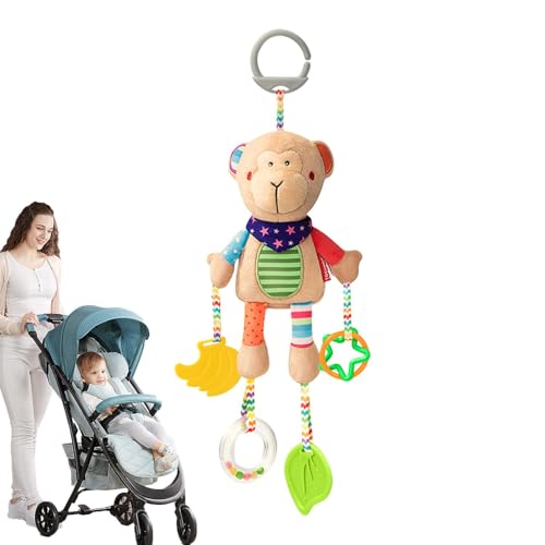 取り外し可能なベビーベッドモバイル、カーシートおもちゃ | 快適なベビーベッドアクティビティおもちゃ | 安全なソフトコンフォート人形のおもちゃ自動車シートインタラクティブガラガラ飾り