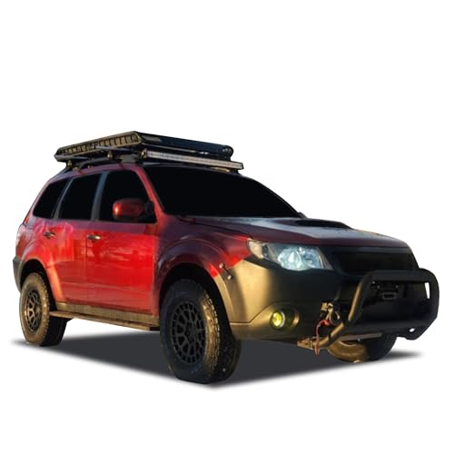 Image of Black Horse A Bar No Skid Plate Black Compatible with 2014-2018 Subaru Forester-CBB-SUS0102