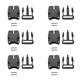 Maxmoral 6PCS Black 42mm Size Hot Tub Spa Cover Lock with Key Clip Center Release Cover Clip Replacement Latch Kit with 6 Keys and 12 Screws