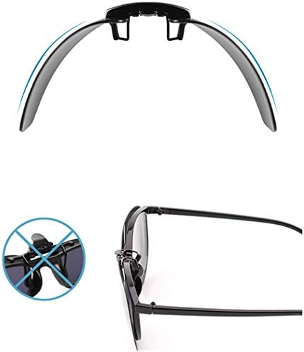 LOHO Unisex Polarized Clip-on Sunglasses Over Prescription Glasses Anti-Glare UV400 for Men Women Driving Travelling Outdoor Sport