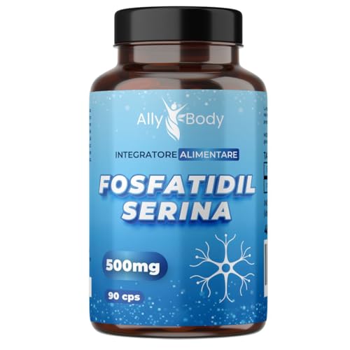 Fosfatidilserina Pura 500mg 90 Capsule Vegetali (3 Mesi d'Utilizzo) - Integratore Puro ad Alto Dosaggio Made in Italy