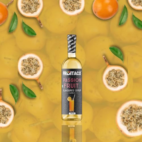 Image of Fruitaco Passion Fruit Syrup : Perfect Mixer For Enhancing Mocktails & Cocktails, Shakes, Drinks, And Mojitos At Parties, Conveniently Packaged In A 750Ml Bottle| Non-Alcoholic