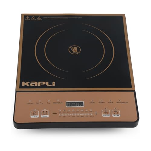 Image of Kapli Infrared Cooktop | 2500 W Radiant Cooktop Touch Panel | PC Body Infrared Cooktop Compatible With All Utensils