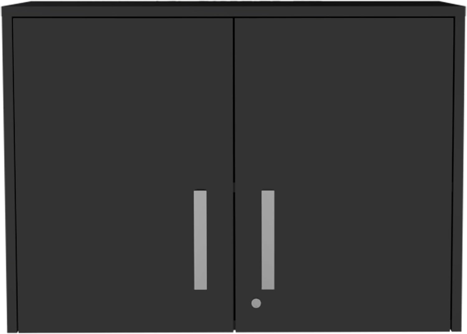 Contemporary Wall Storage Cabinet, Stylish STO Cabinet with Double Doors & 3 Interior Shelves for Home Organization and Modern Decor