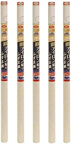 アサヒペン ＥＸアイロン貼りふすま紙 ９５ＣＭＸ１８０ＣＭ Ｎｏ．００７華の舞 &times;５本セット